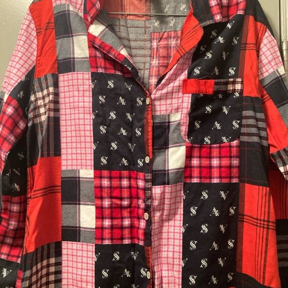 VICTORIAS SECRET | DREAMER PATCHWORK   NIGHTSHIRT| SZ MED - Picture 3 of 5